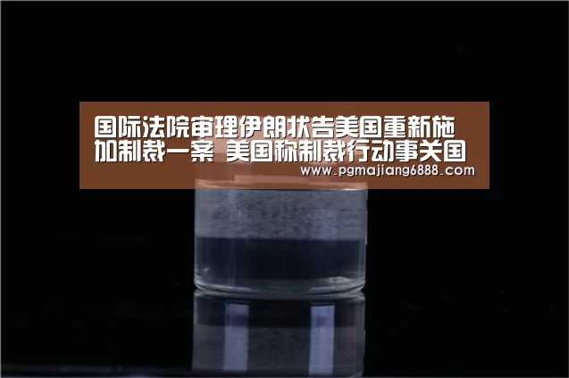 国际法院审理伊朗状告美国重新施加制裁一案 美国称制裁行动事关国家安全与主权【PGAPP下载】(图1) PG真人麻将
